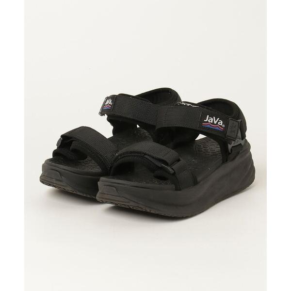 「Java」 フラットサンダル 23.5cm ブラック レディース