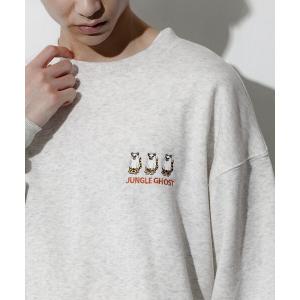 tシャツ 限定展開 リラックスフィット ワンポイント刺繍 クルーネック スウェット / TIGER GHOST メンズ｜ZOZOTOWN Yahoo!店