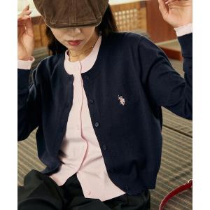 カーディガン U.S. POLO ASSN. × PUBLUX/ユーエスポロアッスン フェイクレイヤード カーディガン　限定展開 レディース
