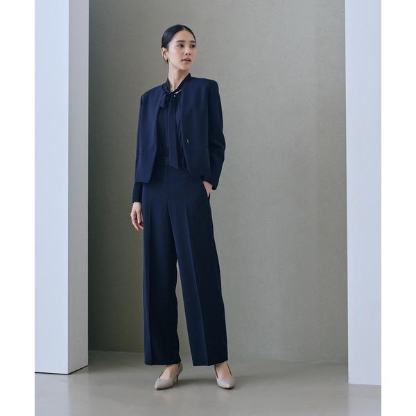 パンツ トリアセダブルクロス ストレートワイドパンツ/イージーケア・セットアップ対応・25AW レデ...