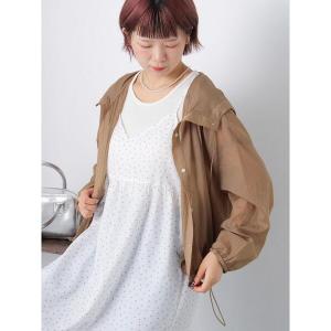 ブラウス シャツ シアーフード付きシャツ レディース