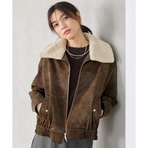 ブルゾン アウター 「2WAY」ボアカラーブルゾン レディース