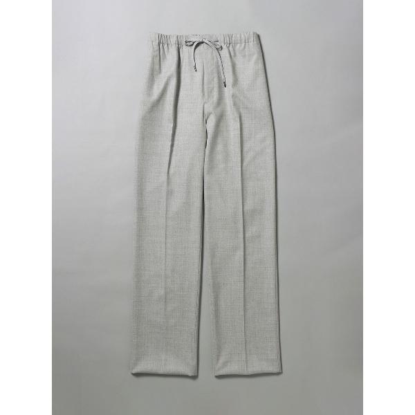 スラックス GOOVI イージーパンツ ストレッチ ウールサキソニー 無地 メンズ レディース