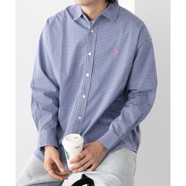 シャツ 「U.S. POLO ASSN.」ワンポイントロゴ ポニー刺繍 レギュラーカラーロングシャツ...