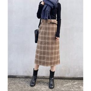 スカート 「spiritoso」チェック柄タイトスカート