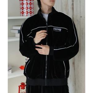 ジャージ 「THRASHER/スラッシャー」パイピングベロア トラックジャケット メンズ レディース