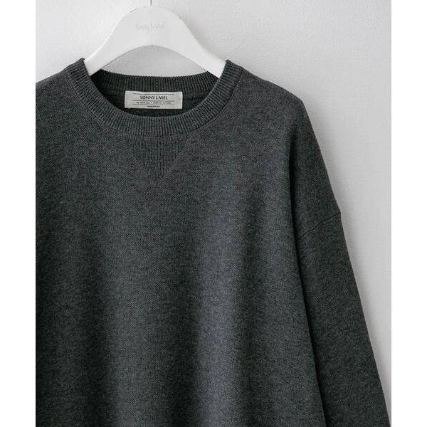 セーター ニット スウェットライクニットプルオーバー メンズ