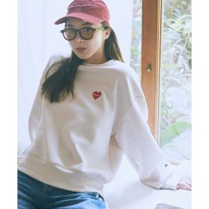 トレーナー スウェット Chaｍpion×emaeポンチハートスウェット レディース