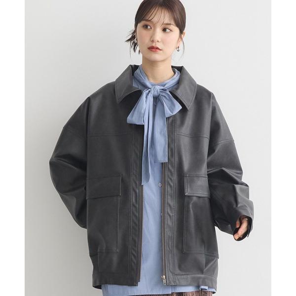 コート アウター 「2025AW」フェイクレザージップジャケット レディース
