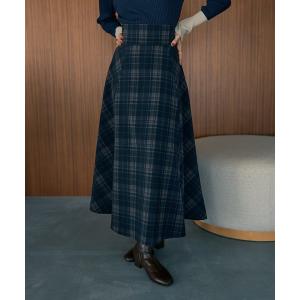 スカート バックレースアップチェックスカート
