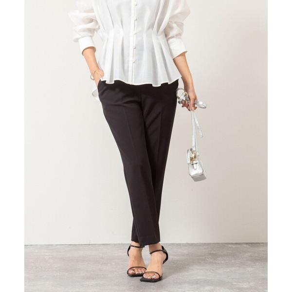 パンツ ウォッシャブルダブルクロススリムパンツ レディース