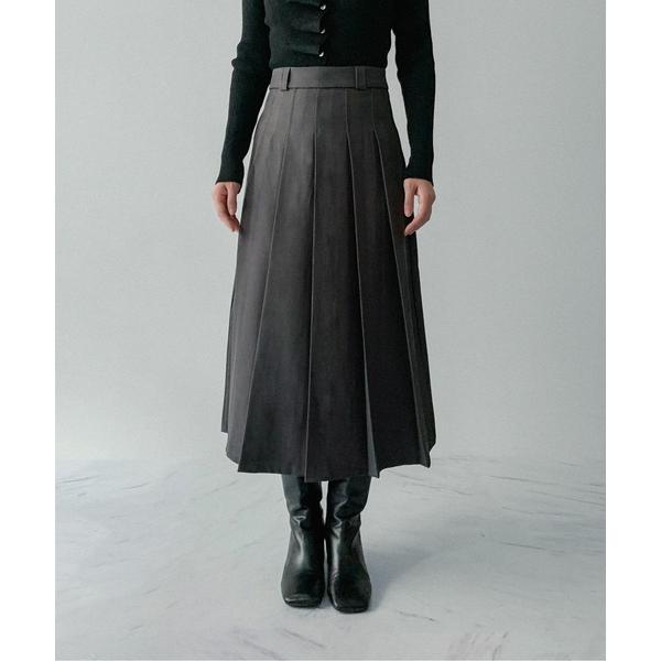 スカート 「on:nue」「着用動画あり！/3色展開/2サイズ展開」 ハイウエストプリーツスカート