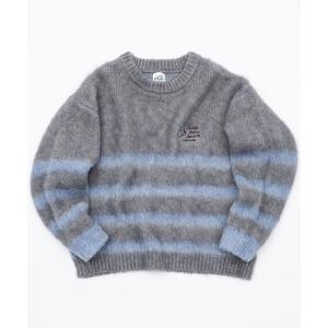 セーター ニット HALF-STRIPE KNIT / ハーフストライプニット メンズ レディース