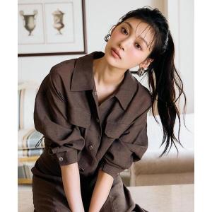 スーツ シアークロップドサファリジャケット レディース