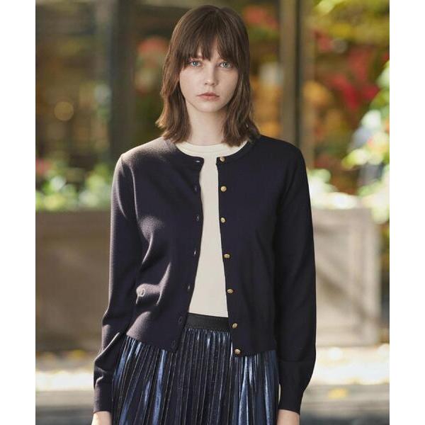 カーディガン ウォッシャブルファインウールカーディガン レディース
