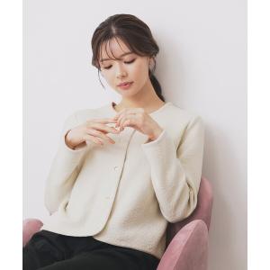 ブルゾン アウター ストレッチノーカラーブルゾン「洗濯機OK」 レディース