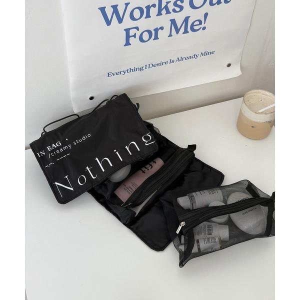 ポーチ 折りたたみ トラベル メッシュコスメポーチ レディース