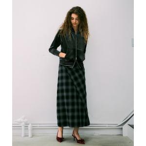 スカート チェックロングスカート「MADE IN JAPAN」