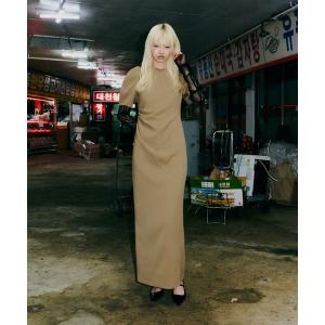 ドレス レースアームドレープドレス / lace arm drepe dress