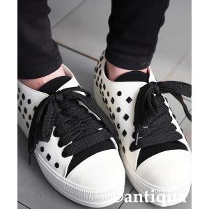 アンティカ antiqua スニーカー スタッズ厚底 スニーカー レディース