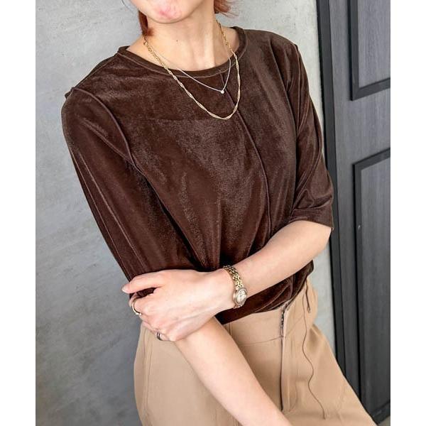 tシャツ 「WEB限定」シアーベロアカットソー レディース