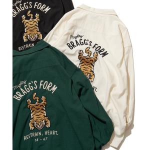 シャツ トラ麻ライク刺繍シャツ メンズ