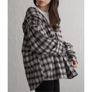 ブラウス シャツ BEVERLY HILLS POLO CLUB フード付きルーズネルチェックシャツ レディース メンズ