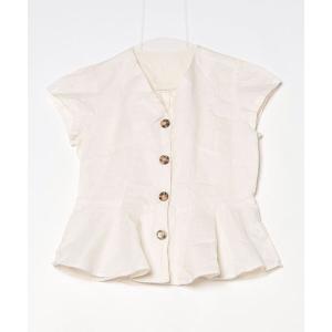 「titivate」 半袖ブラウス S ベージュ レディース