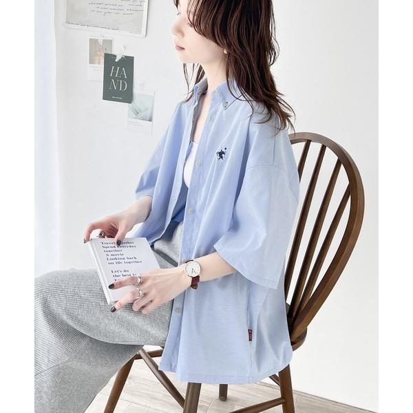 「Java」 半袖シャツ LARGE ブルー レディース