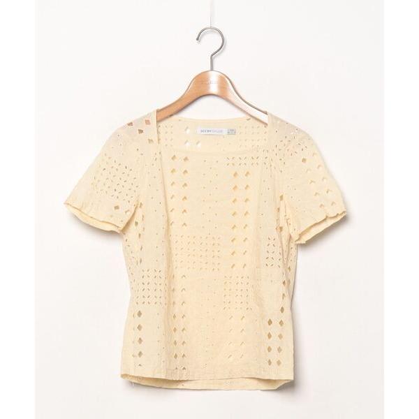 「SEE BY CHLOE」 半袖ブラウス 38 ベージュ レディース