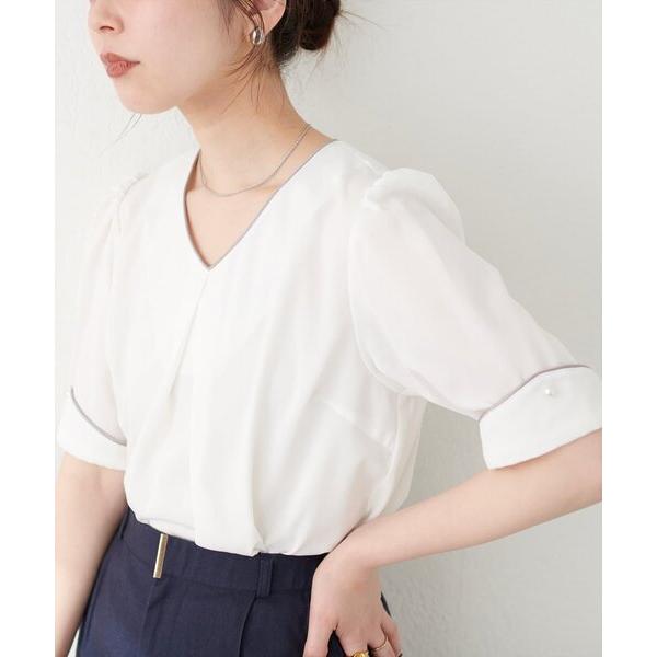 「natural couture」 半袖ブラウス FREE オフホワイト レディース