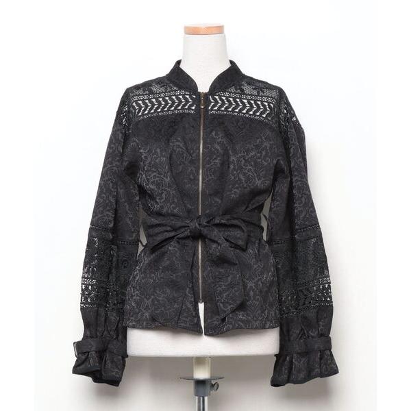 「LILY BROWN」 ジップアップブルゾン FREE ブラック レディース