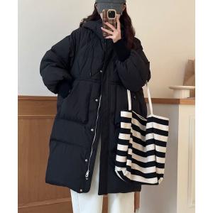 コート アウター オーバーサイズ中綿ロングダウンコート レディース