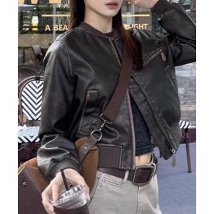 ma1 ma-1 フェイクレザー ショート丈 MA-1 アウター レディース メンズ