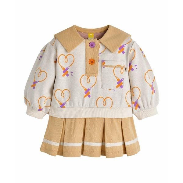 ワンピース ハートドローイングワンピース キッズ 子供服 女の子