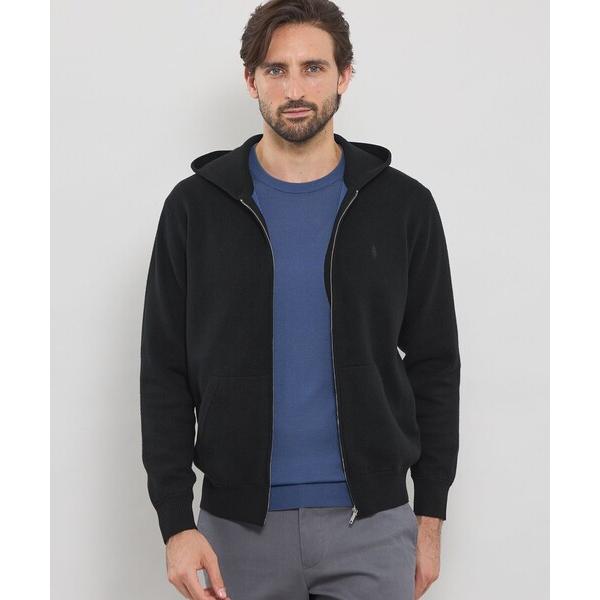 パーカー ダブルフェイスジップアップパーカー メンズ