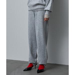 パンツ 「セットアップ」スウェットライク ニットパンツ レディース