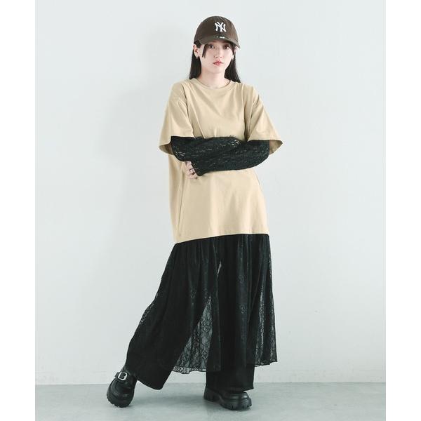 ワンピース レースドッキング/レイヤードワンピース