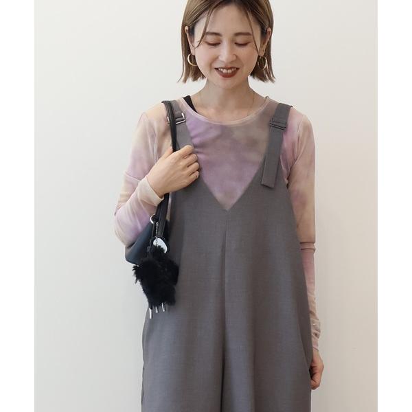 tシャツ ニュアンス柄プリントシアープルオーバー レディース