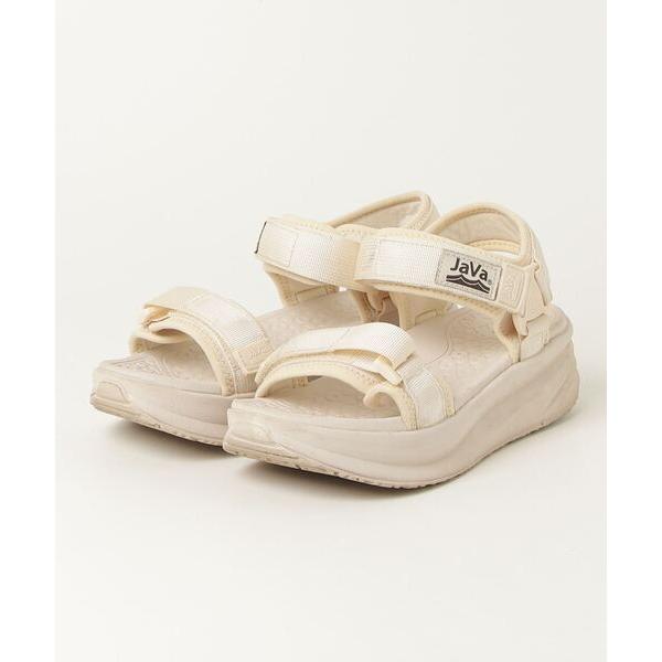 「Java」 フラットサンダル 24.5cm アイボリー レディース