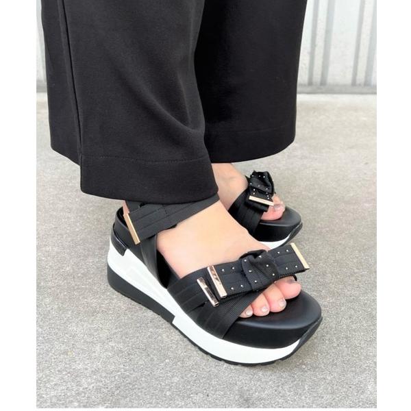 「R&amp;E」 「REZOY」ヒールサンダル S ブラック レディース