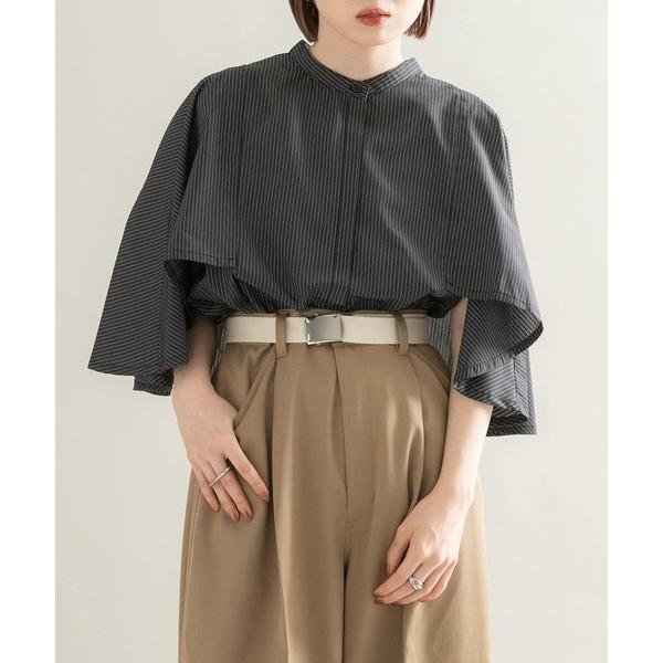 「KBF」 半袖チュニック ONE チャコールグレー レディース