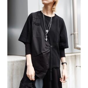 「rovtski」 「chou chou」半袖カットソー FREE ブラック レディース