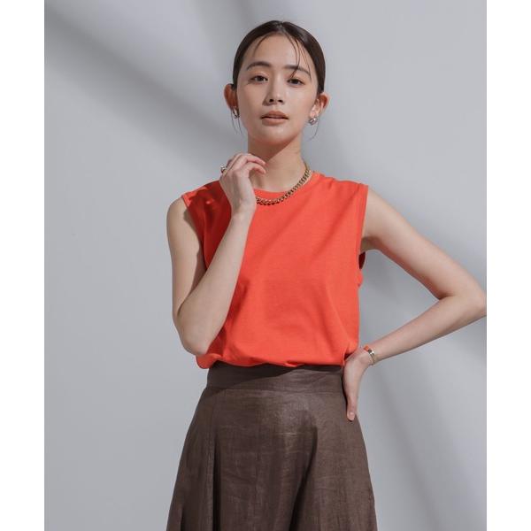 「NANO universe」 ノースリーブトップス S レッド系その他3 レディース