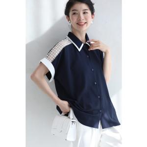 「CAWAII」 半袖シャツ FREE ネイビー レディース