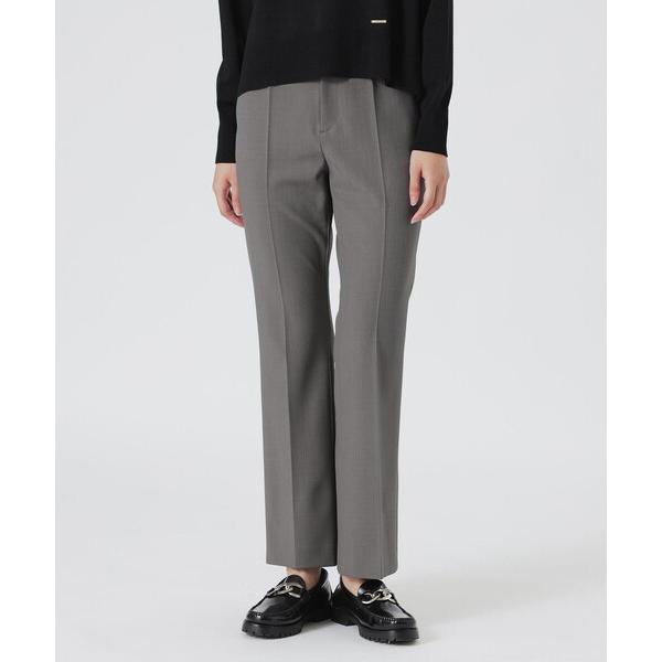 スラックス パンツ バックスリットフレアパンツ レディース