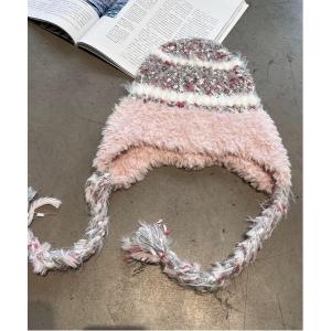 ニット帽 ニットキャップ 「OKUOKU　0909」ボリューム　ファー 耳当て付き　ニットキャップ oku-bosi-20 レディース