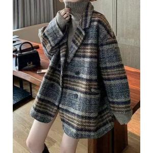 コート チェスターコート オーバーサイズ チェック柄 チェスターコート レディース メンズ