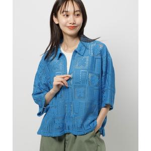 「niko and...」 半袖シャツ MEDIUM ブルー レディース