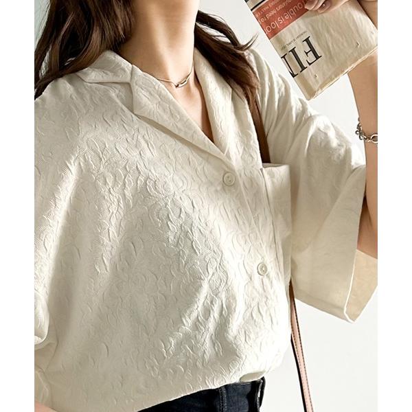 「Java」 半袖シャツ LARGE アイボリー レディース